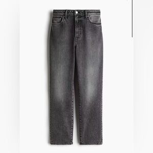 Women's Black/Gray Straight Jeans
